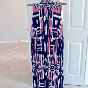 Beautiful colorful and cool blouson style maxi dress